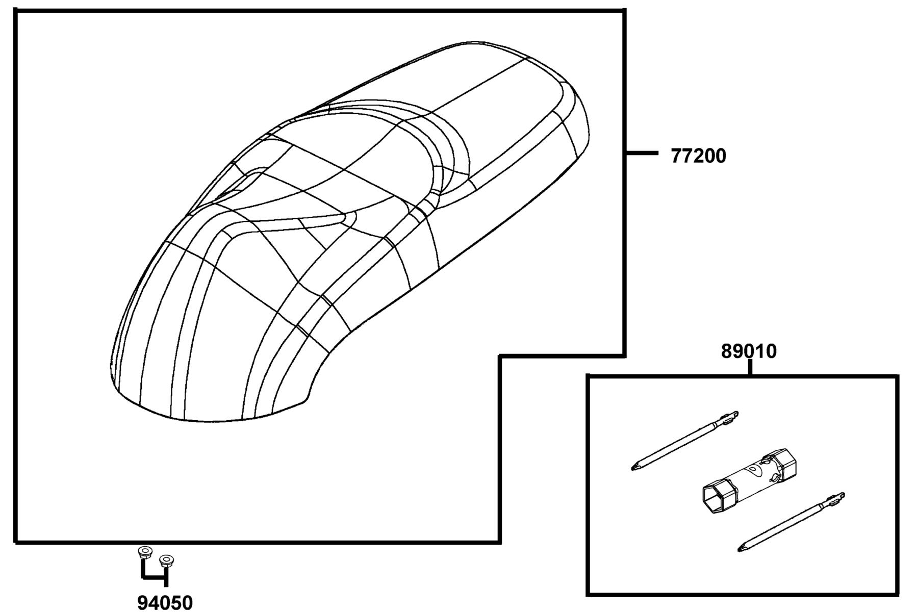LIKE 50(2013~) Seat parts diagram